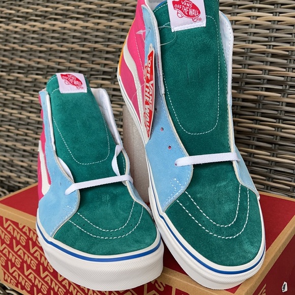 Vans SK8-Hi Suede/Canvas Multi/Brig MENS - Picture 8 of 16